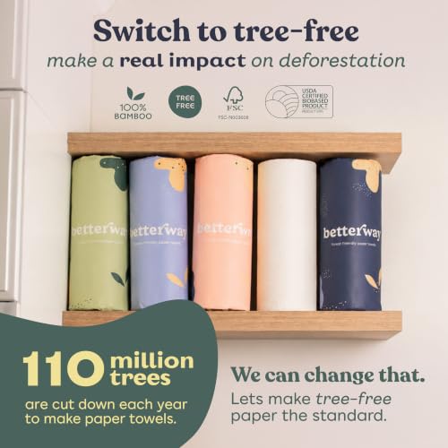 White Bamboo Paper Towels 12 Rolls - Eco-Friendly, Non-Toxic, 140 Sheets Each