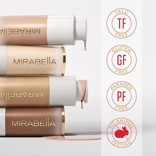 MIRABELLA - Invincible for All HD Liquid Foundation, Moisturizing Face Products for All Skin Types, Full-Coverage Lightweight Foundation Makeup, Moisturizing & Hydrating Beauty Care, Medium M120