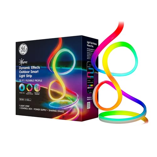 Outdoor 32ft LED Light Strip with Music Sync - Waterproof Color Changing Smart Lights