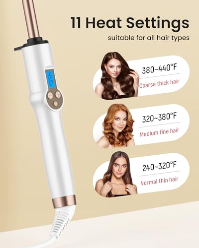 Hoson 1/2 Inch Curling Wand Iron with Long Ceramic Barrel No Clamp - Dual Voltage