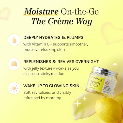 The Cr?me Shop Korean Skincare | Overnight Gel Mask for Moisturizing and Hydrating, Anti-Aging, Relief facial skin care - 2.36 oz (Vitamin C)