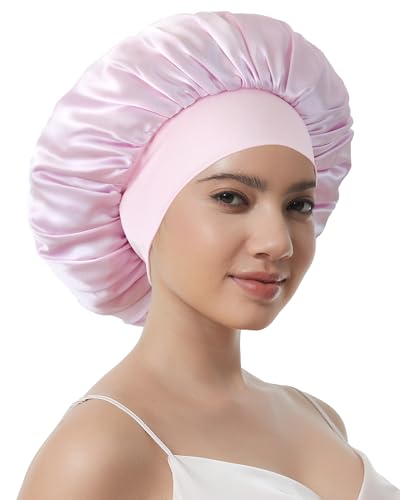 Choshion Set D 100% Mulberry Silk Sleep Bonnet for Women, Reversible & Luxurious