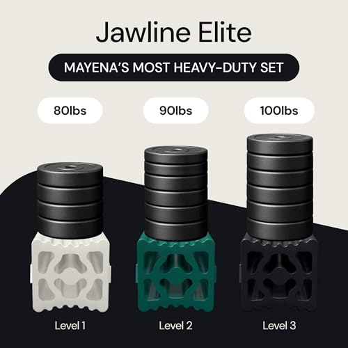 Mayena Jaw Exerciser Elite | Heavy-Duty Jaw Exerciser Set | 3 Resistance Levels (6 pcs) | Maximum Resistance Silicone Jaw Trainer for Advanced Users | Targets Masseter Muscles, Defines Jawline