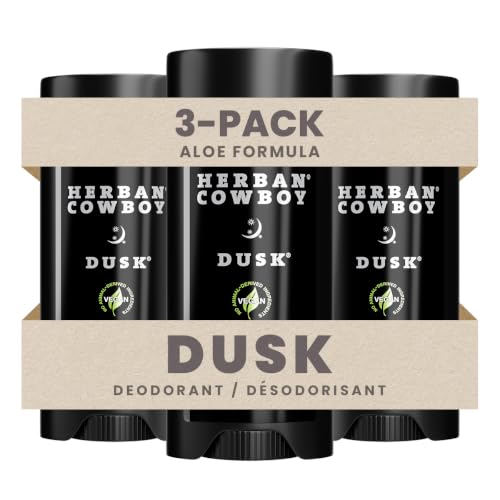 Herban Cowboy Dusk Deodorant 3-Pack for Men - Natural Freshness