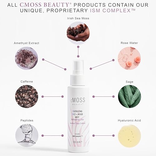Anti-Aging Glass Skin Face Mist with Sea Moss & Hyaluronic Acid – Glow & Tighten, Hydrate, Mood Boost, Oil-Free for All Skin Types