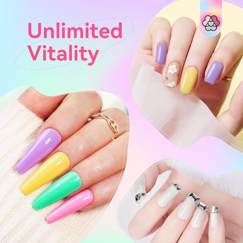 Poly Gel Nail Kit - 20 Color All-in-1 Poly Nail Gel Set for Nail Extensions & Repairs - SAVILAND
