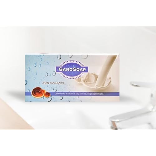 GANO Goat Milk Soap with Ganoderma Extract ? Gentle Cleansing Bar for Face & Body, Moisturizing and Nourishing Formula, (Pack of 2, 4 Bar Soap)