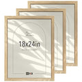 VCK 18x24 Poster Frame Set of 3 - Natural Solid Wood Wall Mounts Variation of THIS listing