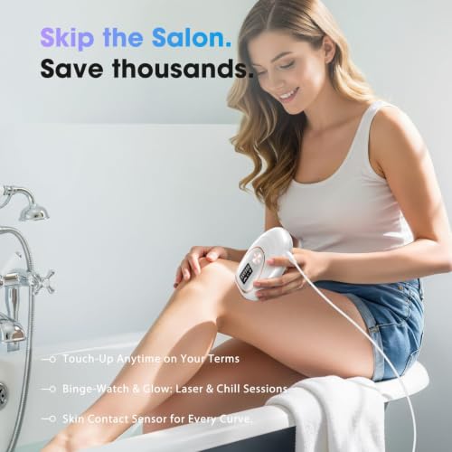 Oreeth At-Home IPL Laser Hair Removal Device - Off White, Painless & Fast