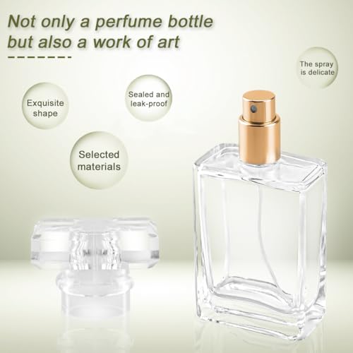 Gold 8 Pack 30ml Glass Perfume Bottles with Fine Mist Sprayers