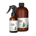 Wild & Pure Natural Skin Spray Body Wash Set - 22 Ounce Refill & 4oz Travel Bottle