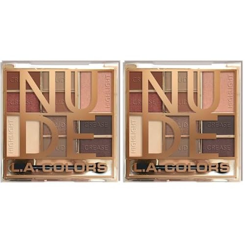 L.A. COLORS Color Block Eyeshadow, Nude CES135 (Pack of 2)