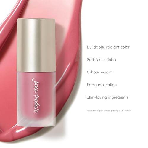 Jane Iredale ColorLuxe Liquid Blush - Sugar Magnolia, Buildable & Long-Wear Vegan Makeup