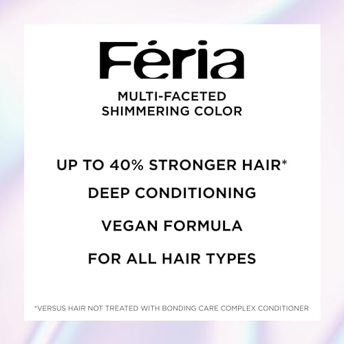 L'Oreal Paris Feria Multi-Faceted Shimmering Permanent Hair Color, B61 Downtown Brown (Hi-Lift Cool Brown), Pack of 1 Hair Dye Kit