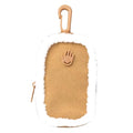 Vegan Shearling Touchland Touchette Pouch with Snap Hook for Hand Sanitizer & Accessories