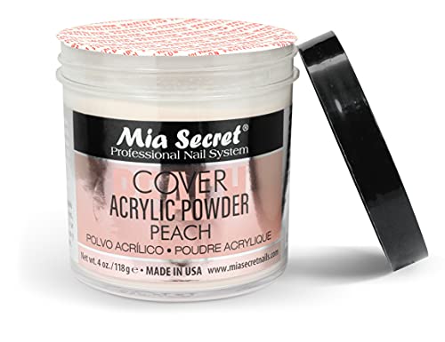 Mia Secret Acrylic Powder Cover Peach 4 oz - Long-Lasting Nail Art
