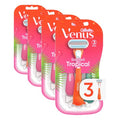 Gillette Venus Tropical Disposable Razor Set - 3 Count Pack of 4, Scented Handles