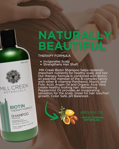 Biotin Shampoo for Hair Growth - Organic & Nourishing, 14 oz (Two Pack)