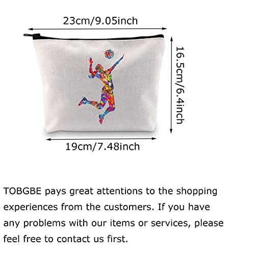 TOBGBE Volleyball Lover Gift - Makeup Bag for Seasonal Fans