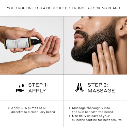 Densifying Beard Oil with Castor Jojoba Almond Avocado - Thicker Fuller Beard