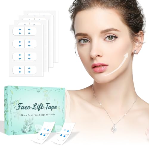 Facetapes for Lifting Invisible, Neck Tape Lift Turkey Neck, Instant Face Lift Tape Matte Invisible for Lifting Jowls, Eyes, Loose Skin, Wrinkles, Sagging Skin, Double Chin (1 Count (Pack of 280))