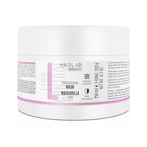 SALERM - Smoothing Hair Mask - Lisos Hair Lab - 250 ml - Perfect Smoothing for Unruly Hair - With Hydrolyzed Keratin and Coconut Oil - Heat Protector for Hair - Eliminates Frizz