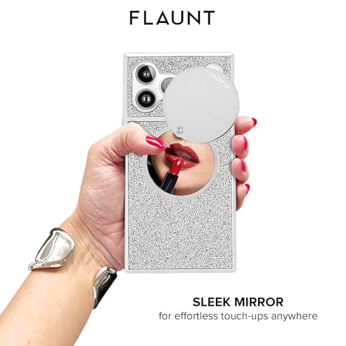 Flaunt MagSafe Compact Makeup Mirror - Magnetic Mirror with Slim Covered Design - Travel Accessory
