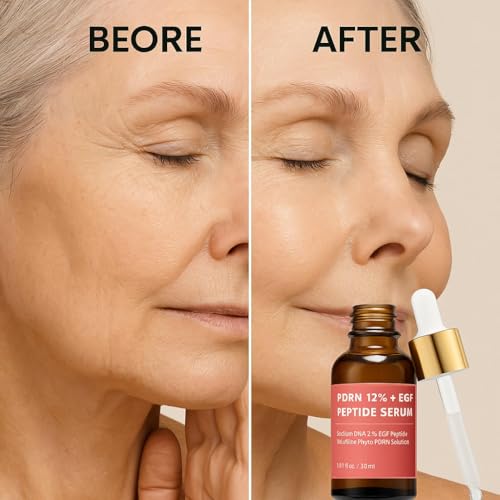 PDRN 12% Duo Serum & Cream Set - Salmon DNA, Peptides, Hyaluronic Acid for Anti-Aging