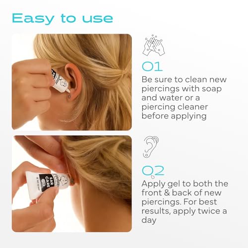 Studex Ear Piercing Care Gel ? Ear Piercing Aftercare Gel with Soothing Aloe Extract to Protect Skin & Promote Recovery, Safe for Sensitive Skin (.20 Fl Oz)