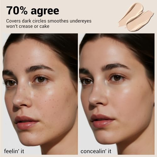 Liquid Concealer Makeup for Blemishes & Dark Circles - Medium to Full Coverage Concealer for Face, 03 Light, 0.22 Fl Oz