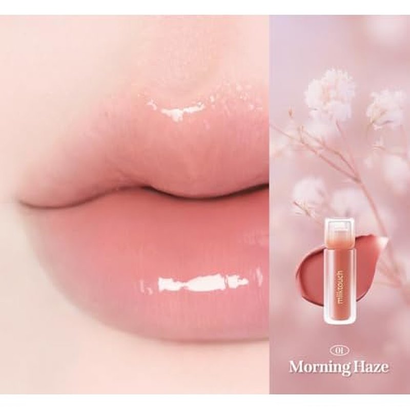 MILKTOUCH Dew Stain Sheer Lip Gloss Stocking Stuffers, Christmas Gifts (01 Morning Haze, 0.14 Fl Oz (Pack of 1))