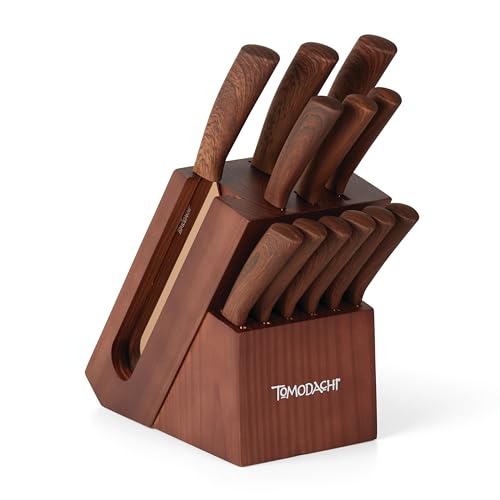 Hampton Forge Raintree Copper 13-Piece Knife Block Set with Wood Handles - Variation of THIS listing