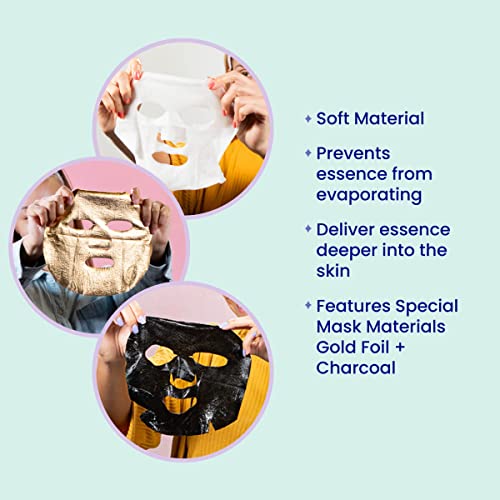 FACETORY Best of 7 Korean Face Mask Variety Pack - 14 Count, Includes Seven Set x2