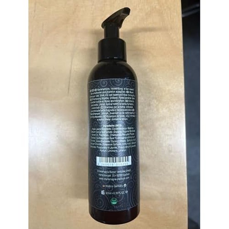 Charlemagne Beard Wash for Men - 200 ml, Mediterranean Breeze Scent - Moisturizing Shampoo & Beard Conditioner for Men - German Made Formula