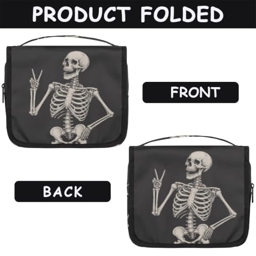 Travel Hanging Toiletry Bag with Multiple Compartments and Hook for Men and Women