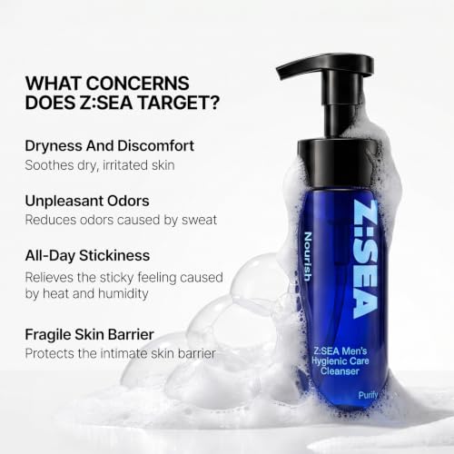 Men's Foaming Intimate Wash pH Balanced Odor Control 5.29 Oz