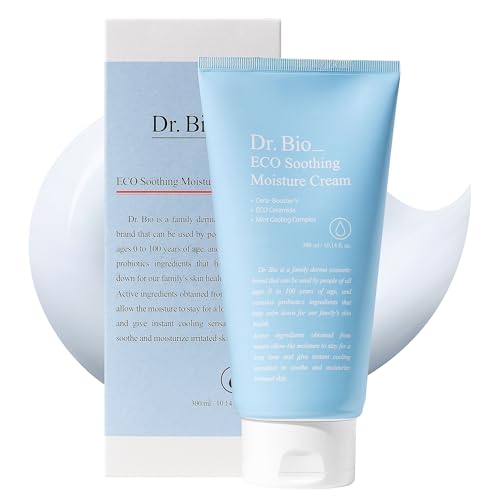 Eco Soothing Moisture Cream, Moisturizer with Probiotics for Sensitive Skin & Dry Skin, Hydration and Soothing Relief for Face and Body, Cooling Immediately, Lightweight, Korean Skin Care