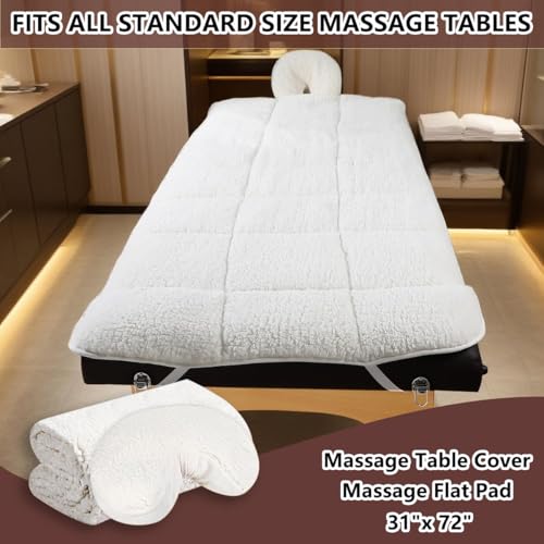 Premium Fleece Massage Table Cover 31x72 Inches with Face Rest & Non-Slip Design