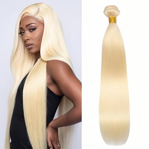 613 Blonde Hair Bundles - 16 Inch Straight Human Hair Extensions | Unprocessed Brazilian Virgin Hair