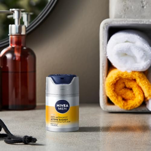 NIVEA MEN Skin Energy Caffeine Moisturizer for Face, 50ml