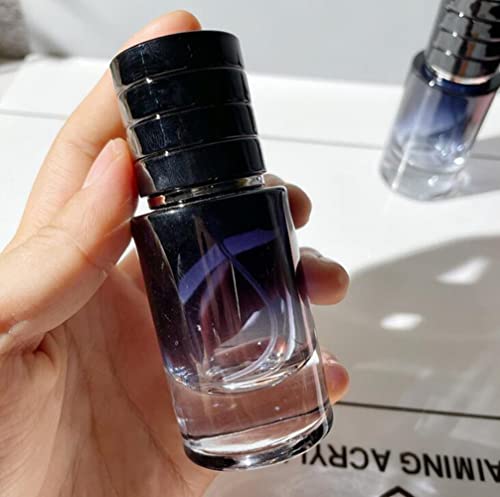30ML Glass Perfume Spray Bottles Set - Refillable Travel Atomizers with Black Lid