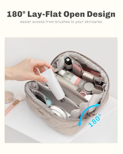 Hynes Eagle Camel Travel Makeup Bag for Women - Waterproof Cosmetic Organizer