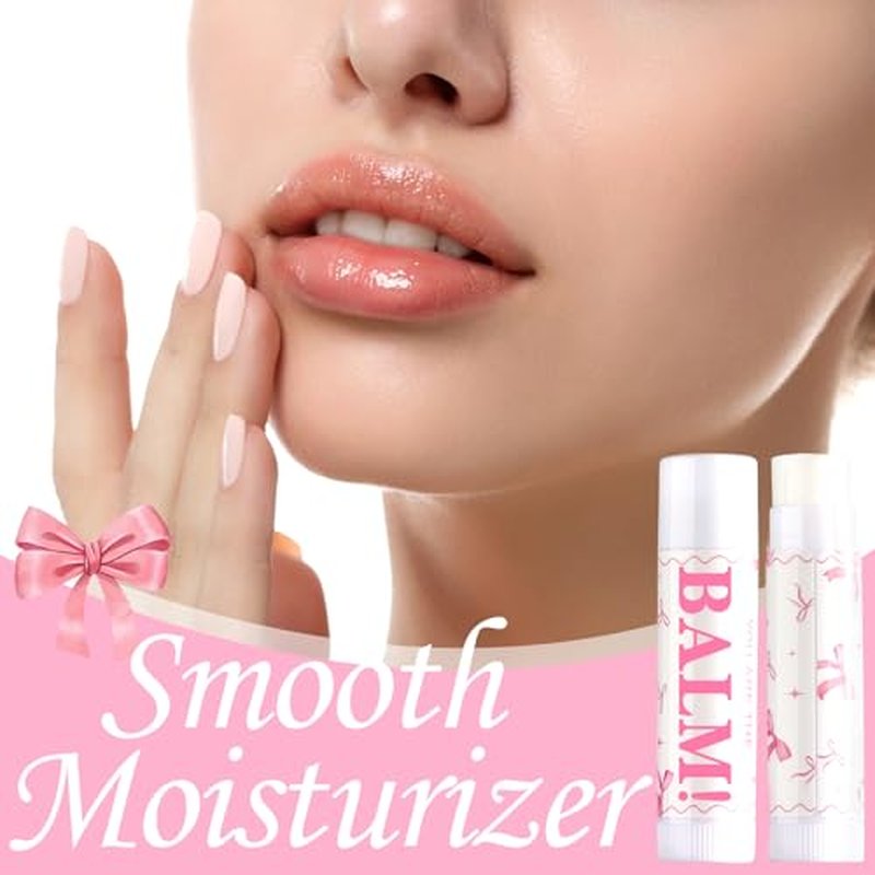 30 Pack Pink Bow Lip Balm Bulk Coquette Bow Thank You Gifts Appreciation Moisturizing Lip Care Set Valentine's Galentine's Day Bachelorette Party Favor for Women Wedding Bridal Spring Supplies