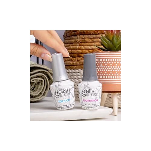 Gelish Dynamic Duo - Foundation Base & Top It Off Sealer Gel Set, Long-lasting, High-Shine Finish for Gel Manicures, Cures Fast in LED/UV Light, No Chips, Soak-Off, 15mL Each.