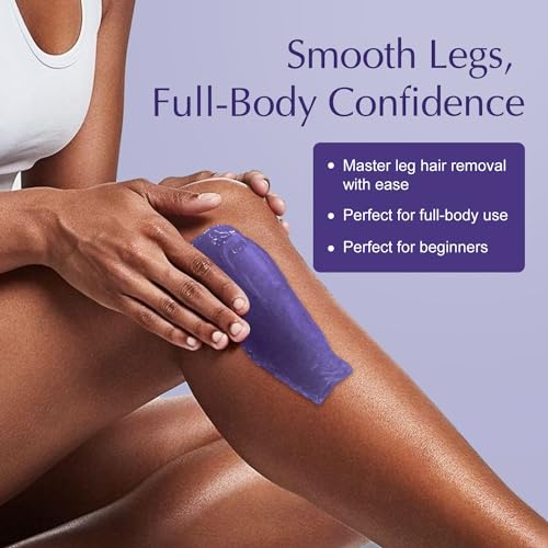 Hard Wax Beads 2-Pack, 1lb Rose Hard Wax Beads for Coarse Hair Full Body + 1lb Lavender Hard Wax Beads for Sensitive Skin Body, Brazilian Bikini, Legs, Eyebrow, Facial
