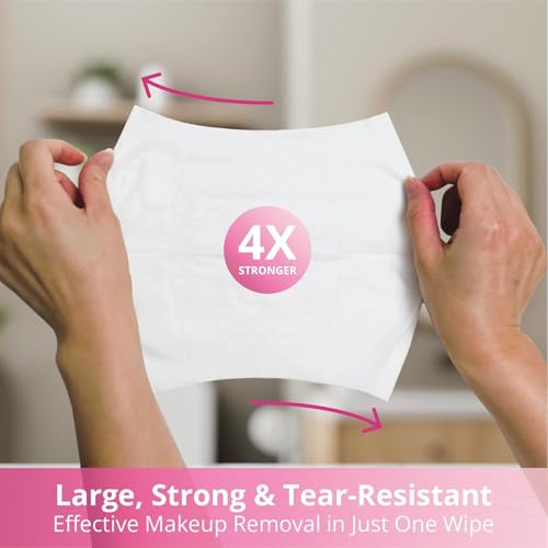 Air Jungles 250 Pack Micellar Makeup Remover Wipes - Individually Wrapped, Large 6x8 Inches, Waterproof & Oil-Removing