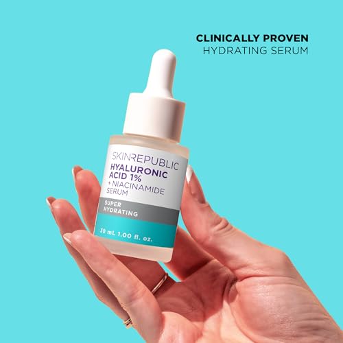 Skin Republic Hyaluronic Acid 1% + Niacinamide Serum. Proven to Improve Skin¡¯s Overall Appearance. 30ml Bottle. Made in Europe.