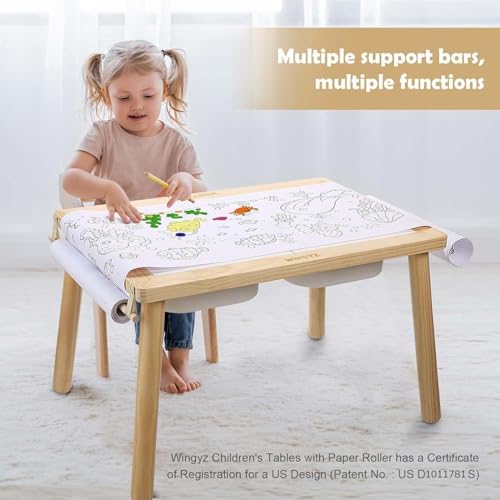 WINGYZ Kids Sensory Table with 3 Storage Bins, 29.9 x 21.32 x 17.7 Inches, Toddler Safe Play & Study Table