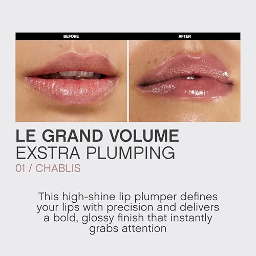Vivienne Sab? Le Grand Volume Plumping Lip Gloss ? Hyaluronic Acid Moisturizing Lip Gel, Cayenne Pepper + Menthol Cooling Tingle, High-Shine Non-Sticky Finish, Cruelty-Free, Shade Chablis, 3 ml