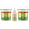 ORS Olive Oil Style and Curl Smooth-N-Hold Pudding - Nourish & Grow* Hair & Scalp Oil Infused with Avocado Oil & Peppermint for Strength & Length - Bundle